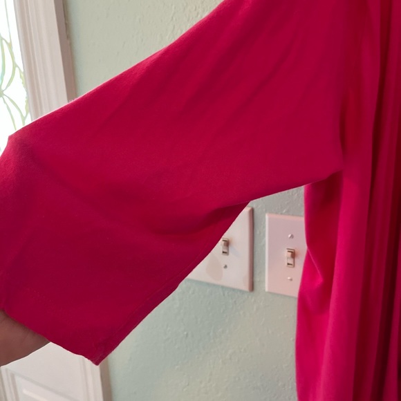 Lane Bryant Pink Drape Front Shrug Sweater - Picture 4 of 5
